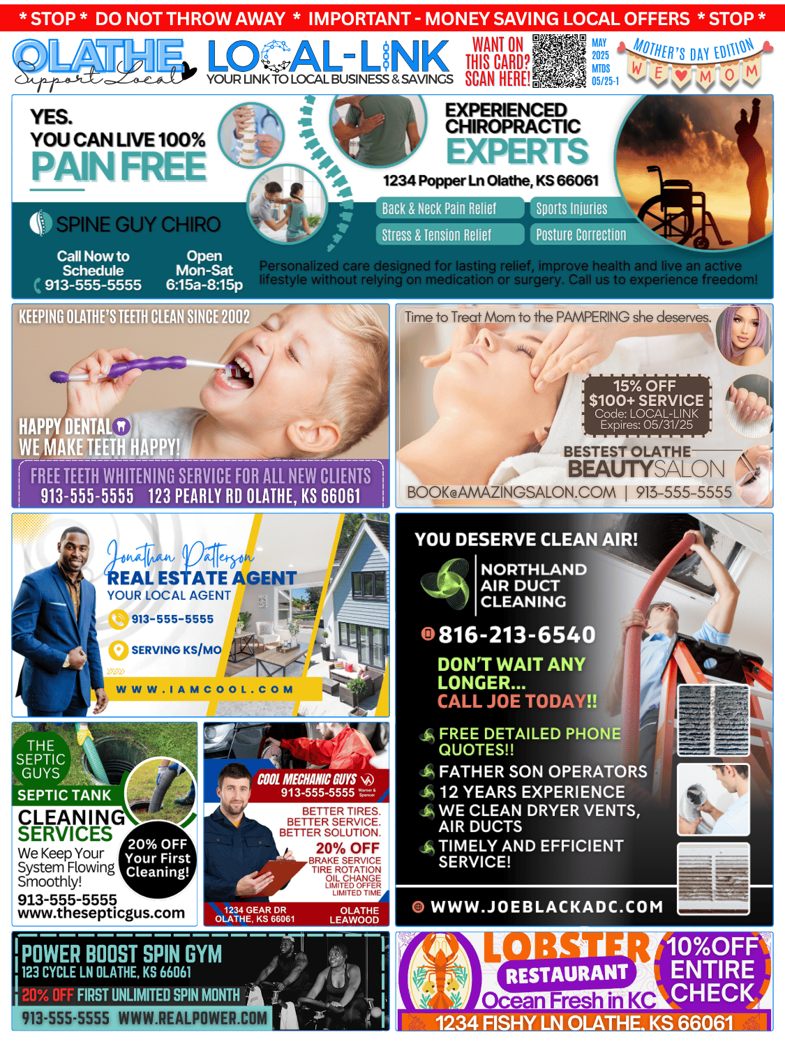 Finished Local-Link Postcard Example