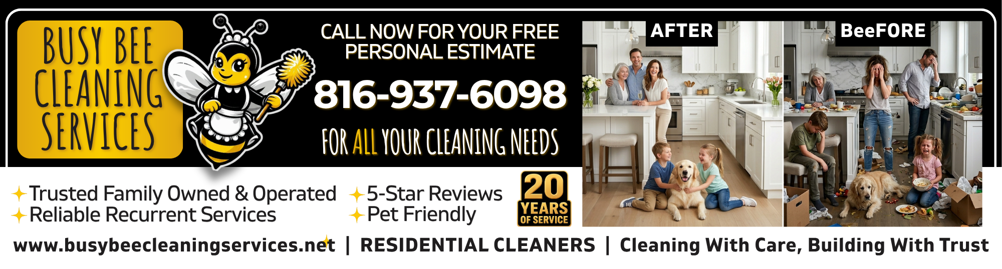Busy Bee Cleaning Services Ad