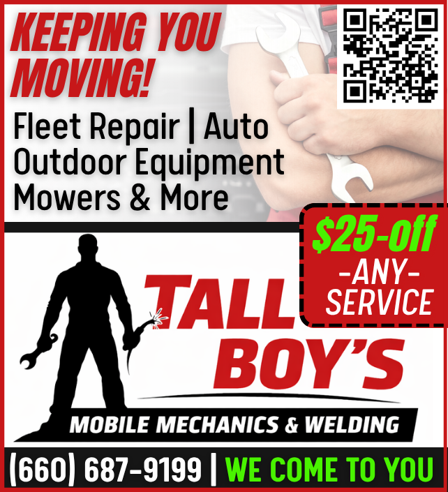 Tall Boy's Mobile Mechanics & Welding Ad